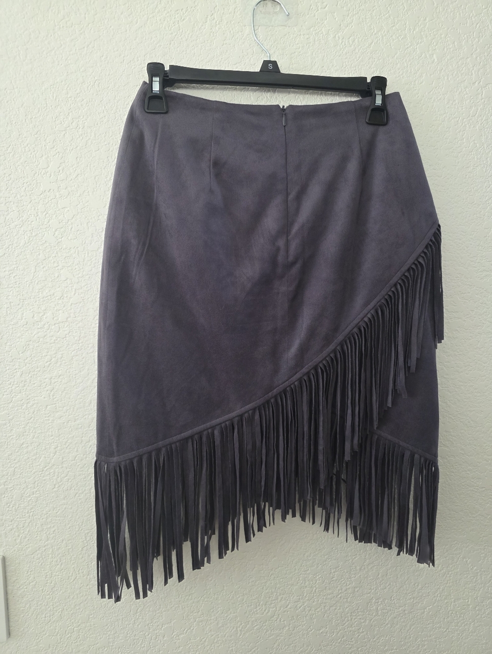 Honey Punch Faux Suede Fringe Skirt S Boho Western - Picture 2 of 6